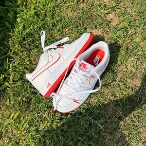 Nike Kids Red and White Sneakers